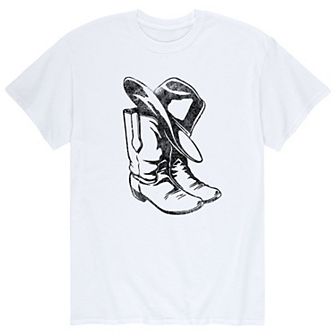 Men's Cowboy Hat Boots Tee