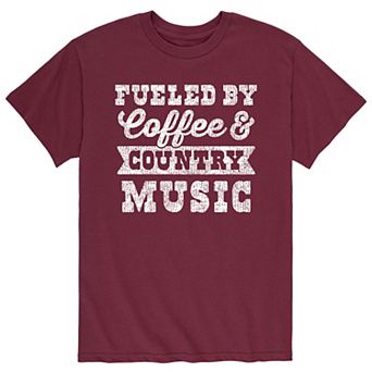 Men's Fueled By Coffee Country Music Tee