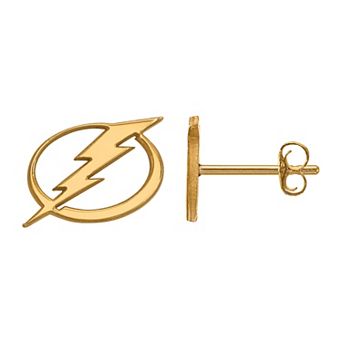LogoArt 10k Gold Tampa Bay Lightning Mini Logo Stud Earrings