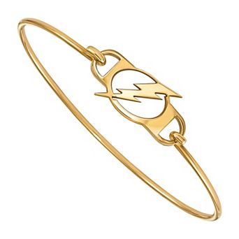 LogoArt 14k Gold Over Silver Tampa Bay Lightning Bangle Bracelet