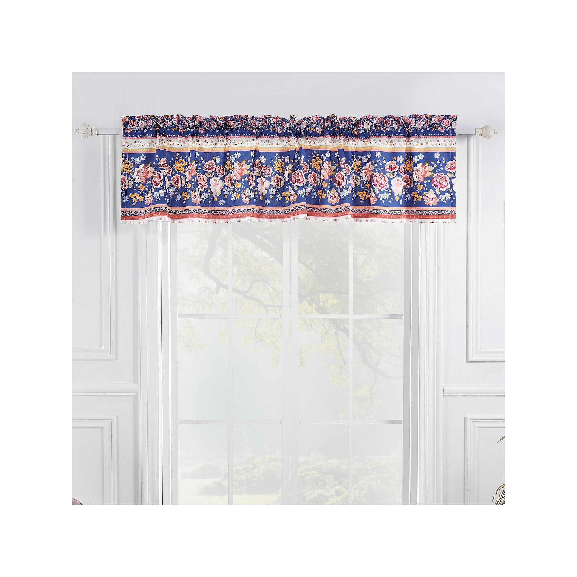 Greenland Home Fashions Marsha Window Valance, Blue