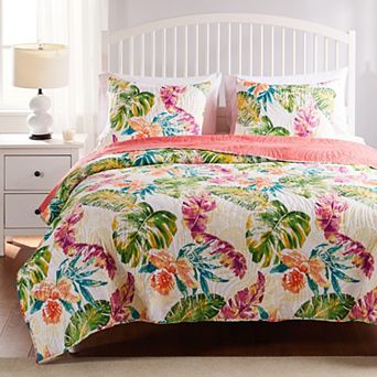 Greenland Home Fashions Tropics Quilt Set with Shams