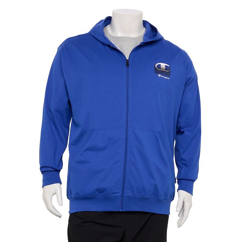 Big & Tall Champion Middleweight Jersey Full-Zip Hoodie, Mens, Size: Large