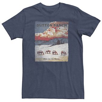 Big & Tall Yellowstone Dutton Ranch Montana Protect The Family Poster Tee