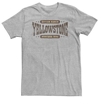 Big & Tall Yellowstone Dutton Ranch Montana 1886 Tee