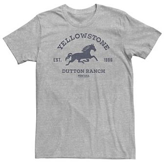 Big & Tall Yellowstone Dutton Ranch Montana Horse Logo Tee