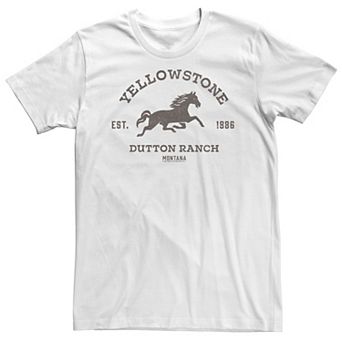 Big & Tall Yellowstone Dutton Ranch Montana Horse Logo Tee