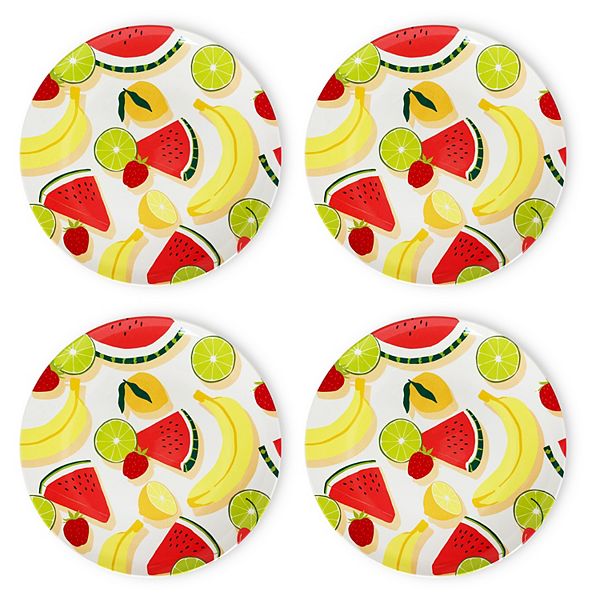 Celebrate Together™ Summer Mixed Fruit 4pc. Melamine Dinner Plate Set