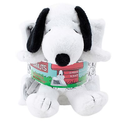 Animal Adventure® Peanuts Snoopy Cuddle Bundle 2-in-1 10" Plush & Blanket Bundle