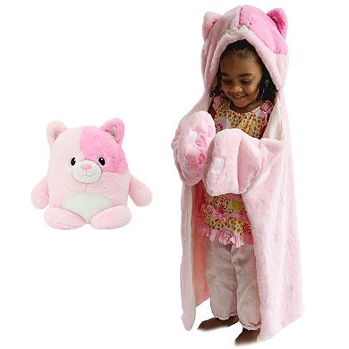 Animal Adventure® Wild for Style™ 2-in-1 Transformable Pink Cat Character Cape & Plush Pal