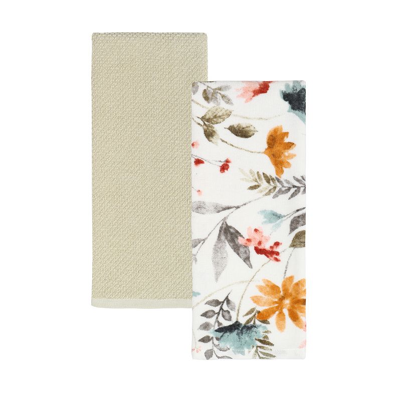 Food Network Growing Roots Floral Kitchen Towel 2-pk., Multicolor