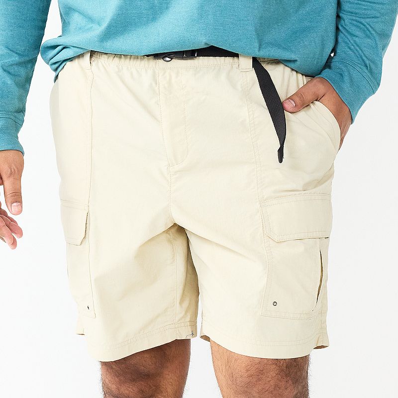 Mens Croft & Barrow Quick-Dry Performance Cargo Shorts, Size: 46, Lt Beige