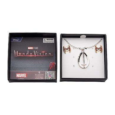 Marvel WandaVision Scarlet Witch Necklace & Earrings Set