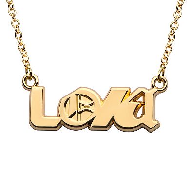 Marvel Loki Logo Gold Tone Ion-Plated Stainless Steel Necklace