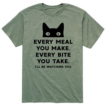 Men's Ill Be Watching You Cat Tee