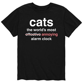 Men's Cats Worlds Alarm Clock Tee