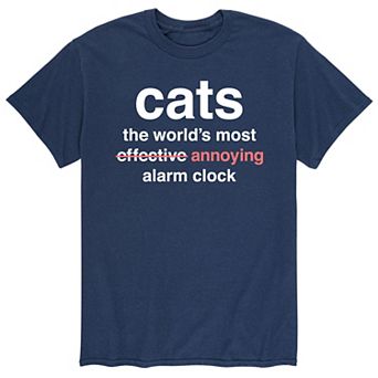 Men's Cats Worlds Alarm Clock Tee