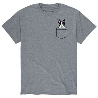 Men's Pocket Dog Frenchie Tee