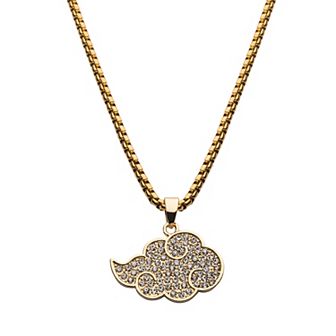 Naruto Shippuden Akatsuki Cloud Symbol Cubic Zirconia Pendant Necklace
