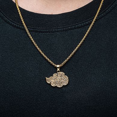 Naruto Shippuden Akatsuki Cloud Symbol Cubic Zirconia Pendant Necklace