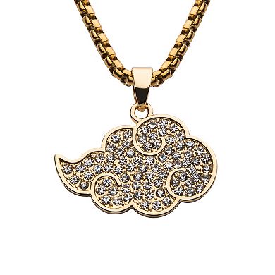 Naruto Shippuden Akatsuki Cloud Symbol Cubic Zirconia Pendant Necklace
