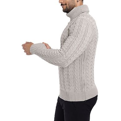 Men's Xray Cable Knit Turtleneck Sweater