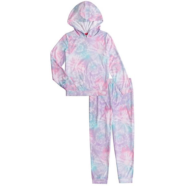 Girls 4-16 St. Eve Velour Hooded Top & Bottoms Pajama Set