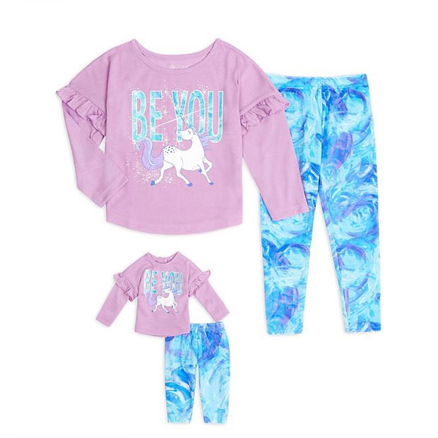 Girls 7 16 St. Eve Top Bottoms Pajama Set with Matching Doll