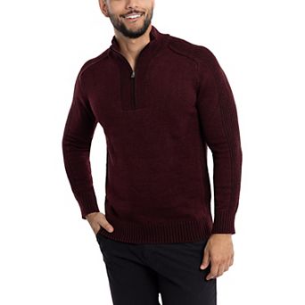 Men's Xray Regular-Fit Quarter-Zip Mixed-Yarn Sweater