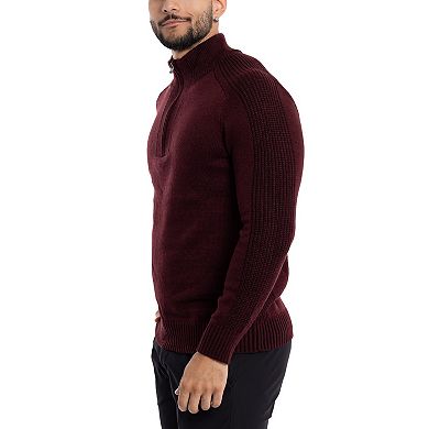 Men's Xray Regular-Fit Quarter-Zip Mixed-Yarn Sweater