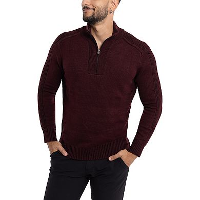 Men's Xray Regular-Fit Quarter-Zip Mixed-Yarn Sweater