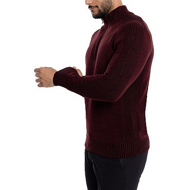 Men's Xray Regular-Fit Quarter-Zip Mixed-Yarn Sweater