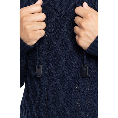Men's Xray Regular Fit Cable Knit Shawl Collar Sweater