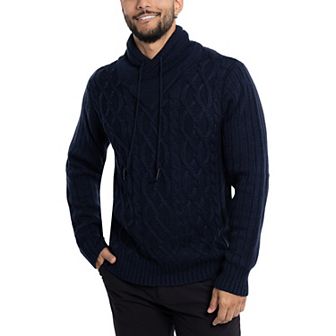 Men's Xray Regular Fit Cable Knit Shawl Collar Sweater