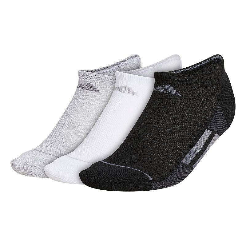 Womens adidas Superlite Stripe No-Show Socks 3-Pack, Black
