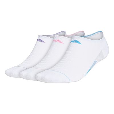 Women s Adidas Superlite Stripe No Show Socks 3 Pack White