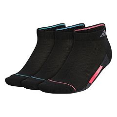 Women's ADIDAS Socks, Black Pink Athletic Low Cut Socks 3 PACK - $30 MSRP  🎾⛳️🎒