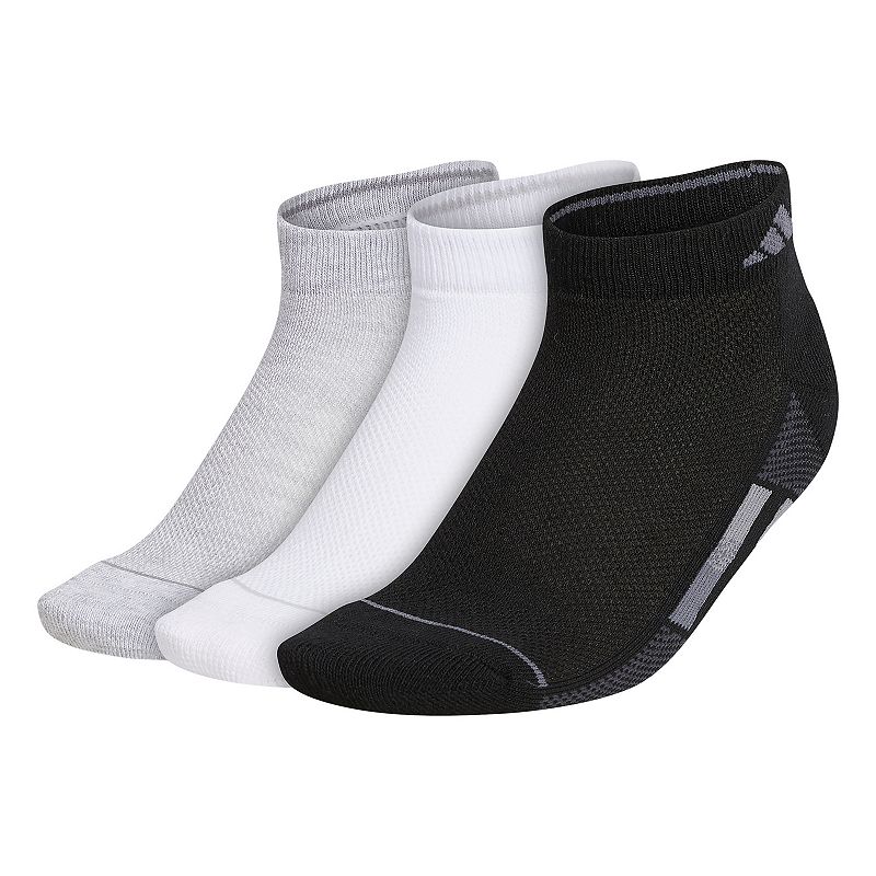 Womens adidas Superlite Stripe Low-Cut Socks 3-Pack, Black