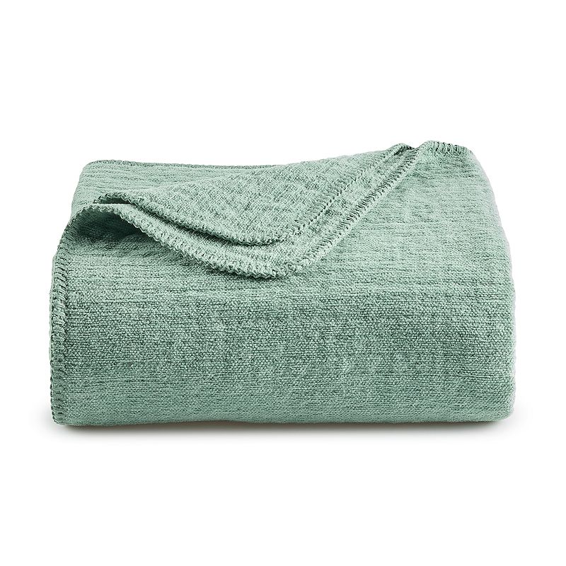 Sonoma Goods For Life Plainweave Chenille Throw, Brt Green