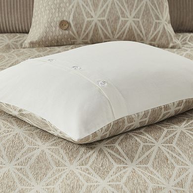 Madison Park Signature Grace Geometric Jacquard Comforter Set with Shams