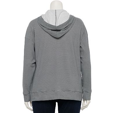 Plus Size Croft & Barrow® Athleisure Zippered Hoodie
