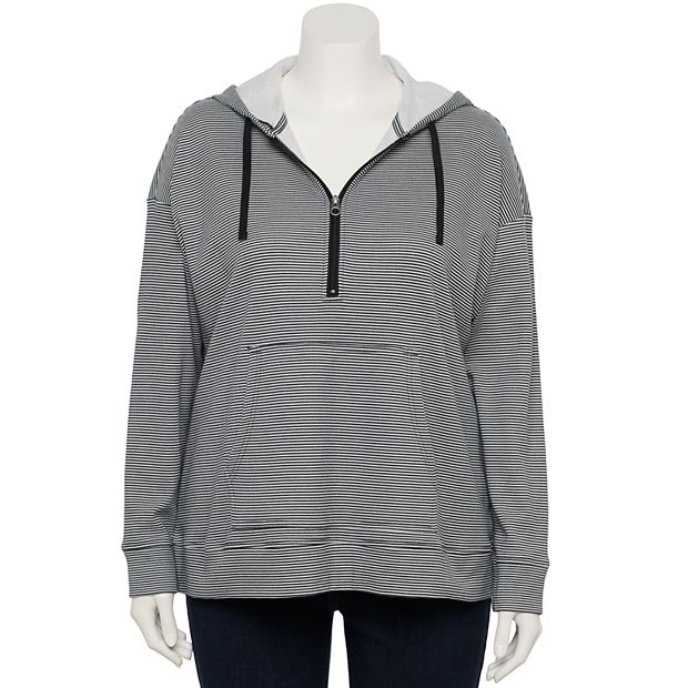 Plus Size Croft Barrow Athleisure Zippered Hoodie