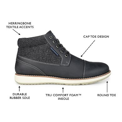VANCE Jones Men's Cap Toe Ankle Boots