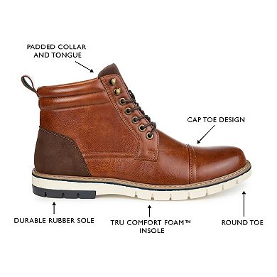 VANCE Lucien Men's Cap Toe Ankle Boots