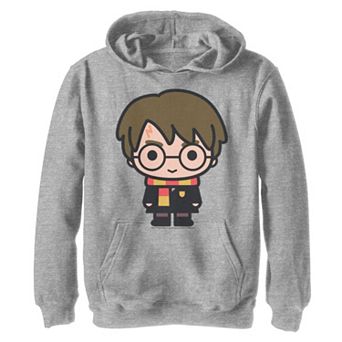 Boys 4-20 Harry Potter Cute Cartoon Style Portrait Graphic Hoodie