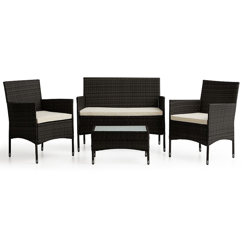 Lucid Dream Collection Outdoor Conversation Patio Loveseat, Chair & Coffee 