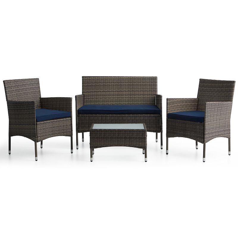 Lucid Dream Collection Outdoor Conversation Patio Loveseat, Chair & Coffee 