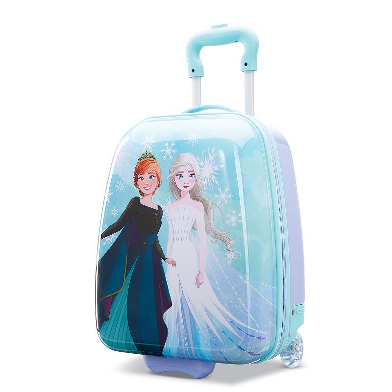 Disneys Frozen 2 Anna and Elsa 18-Inch Hardside Wheeled Carry-On Luggage b