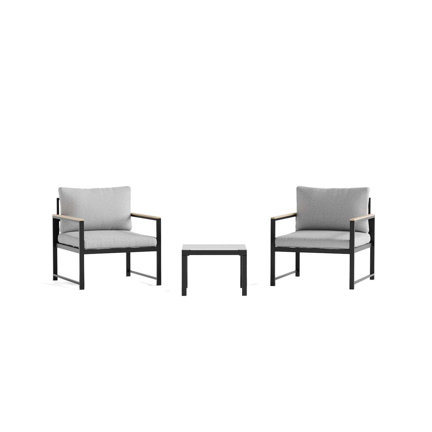 Image for Dream Collection Lucid Outdoor Conversation Patio Arm Chair & End Table 3-piece Set at Kohl's.