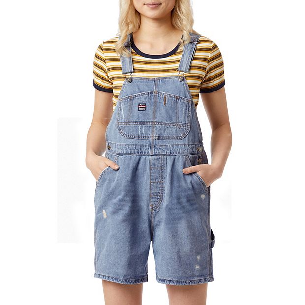 Unionbay mario medium store wash denim overall shorts